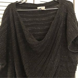 DKNY Jeans Metallic Black Oversized Sweater